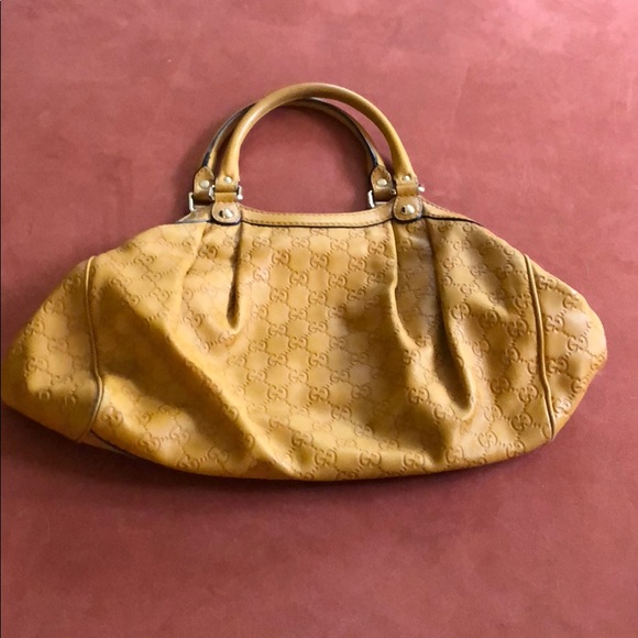 GUCCI YELLOW RARE SUKEY TOTE - Picture 1 of 7